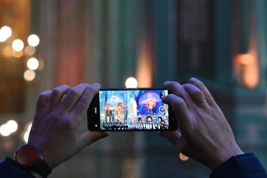 Рождественский хоровой собор в Главном храме Вооруженных сил РФ в Подмосковье