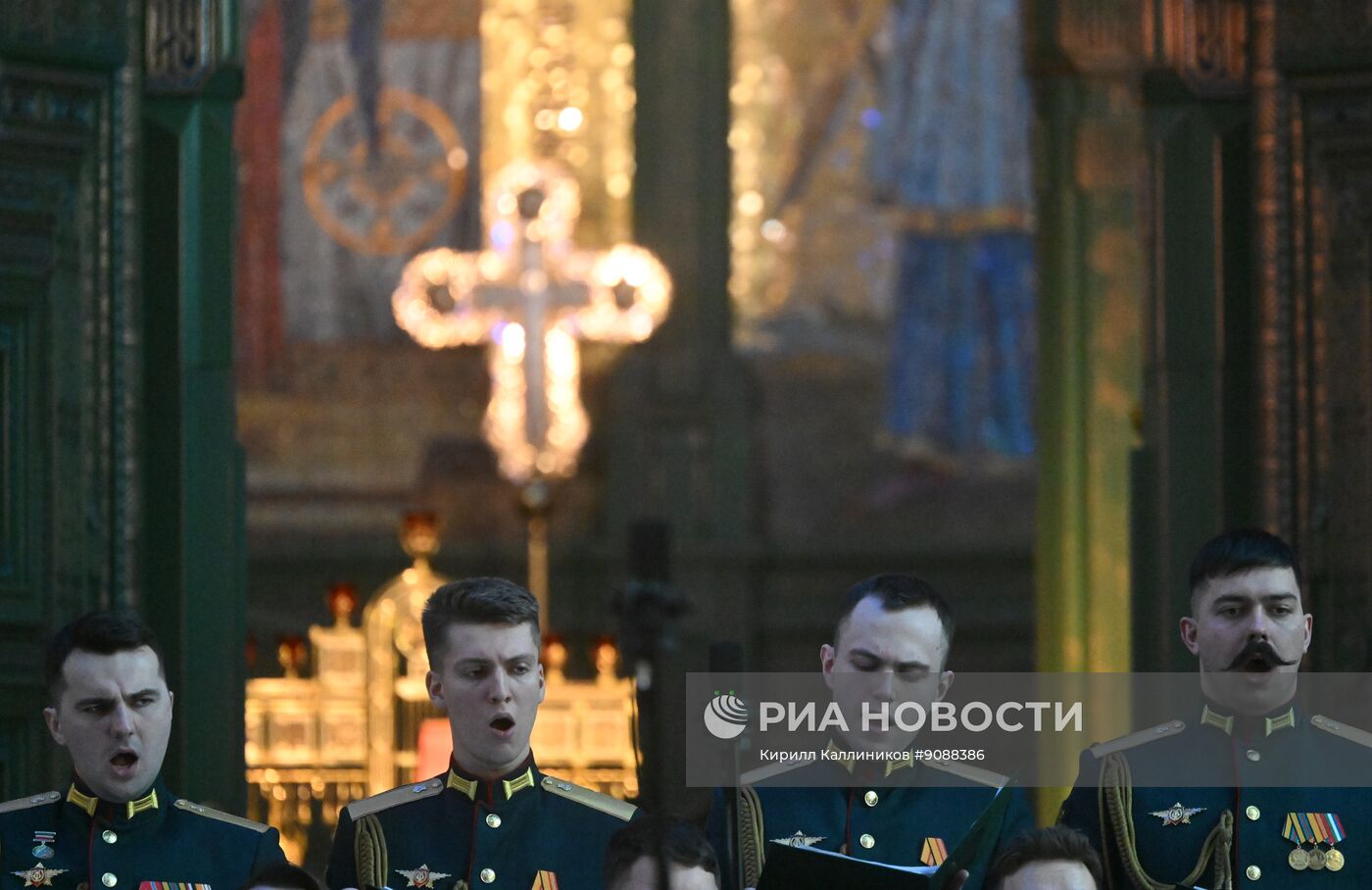 Рождественский хоровой собор в Главном храме Вооруженных сил РФ в Подмосковье
