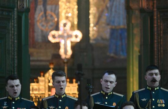 Рождественский хоровой собор в Главном храме Вооруженных сил РФ в Подмосковье