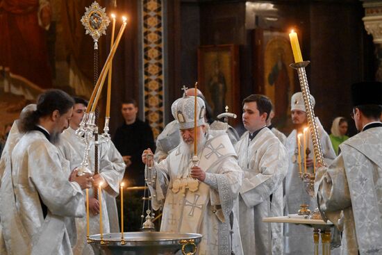 Патриаршее служение в Крещенский сочельник