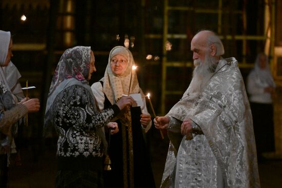 Богослужение старообрядцев в праздник Крещения