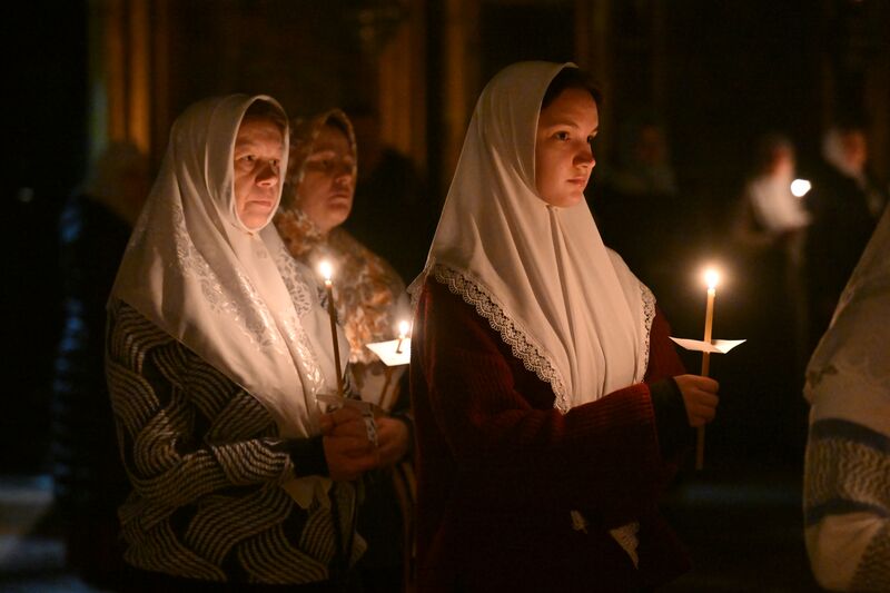 Богослужение старообрядцев в праздник Крещения