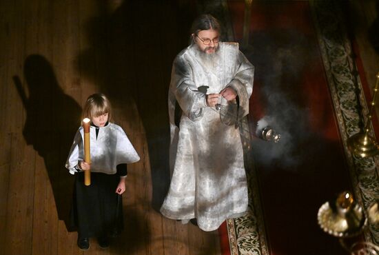 Богослужение старообрядцев в праздник Крещения