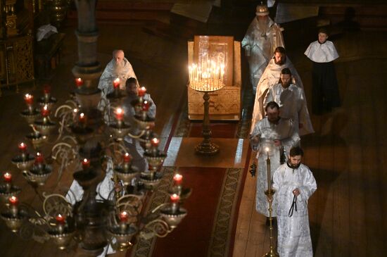 Богослужение старообрядцев в праздник Крещения