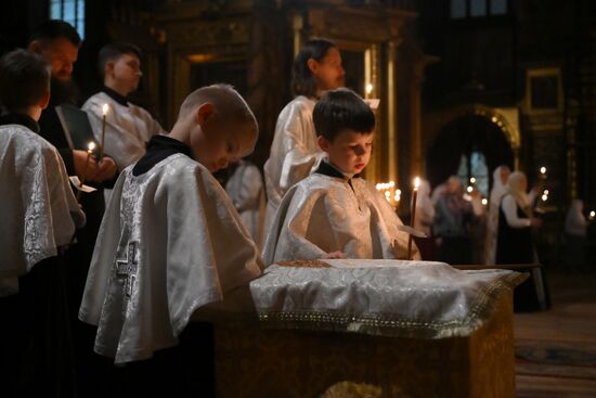 Богослужение старообрядцев в праздник Крещения