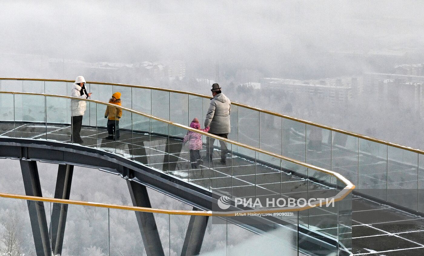 Морозная погода в Красноярске