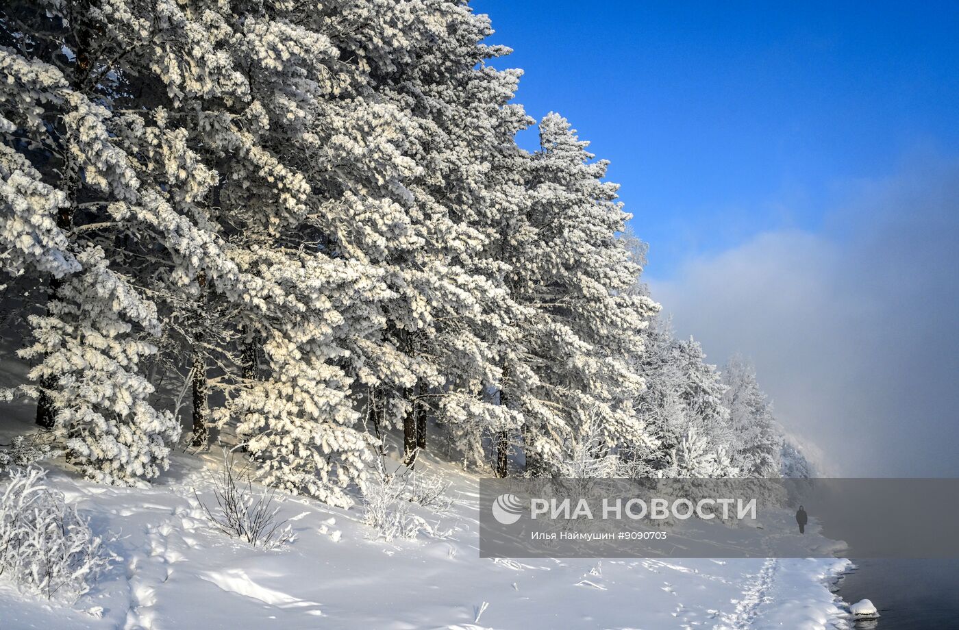 Морозная погода в Красноярском крае