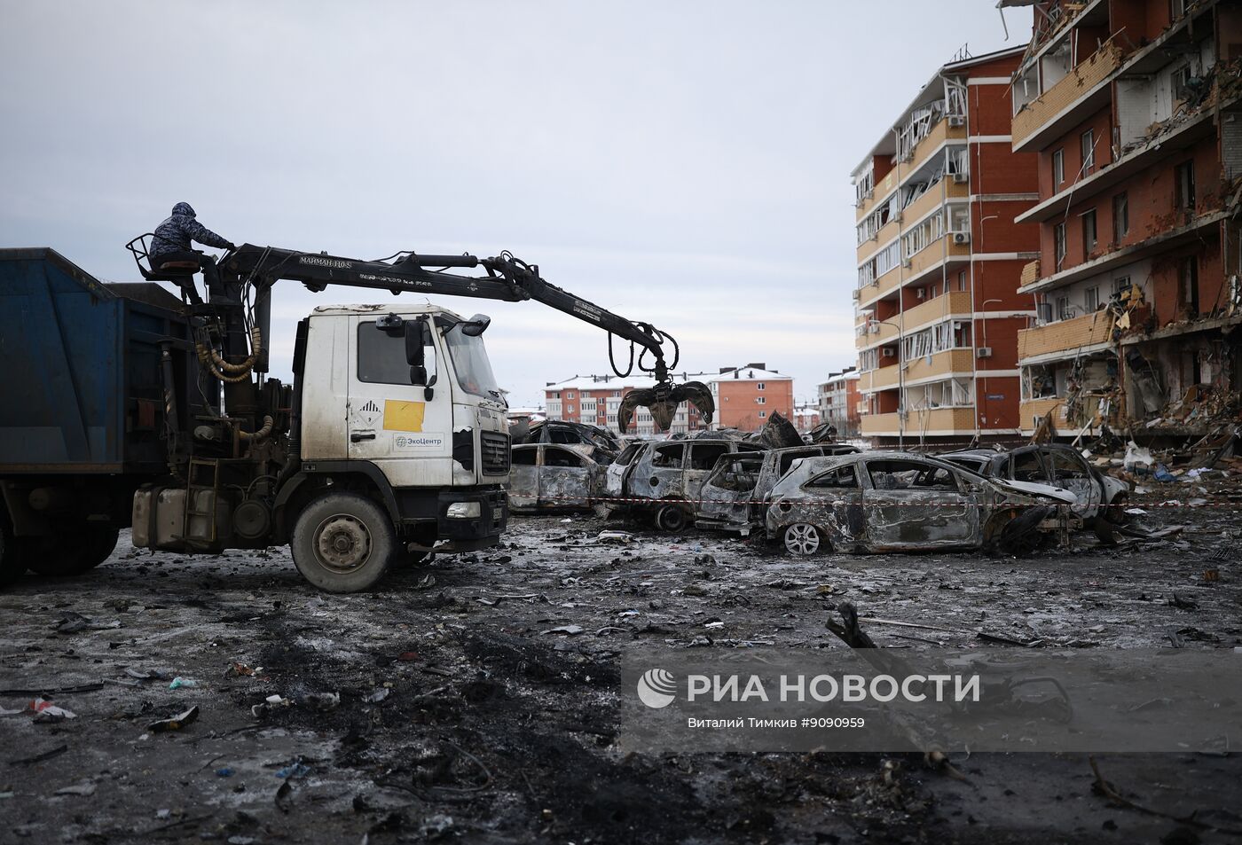 Последствия атаки БПЛА в ауле Новая Адыгея