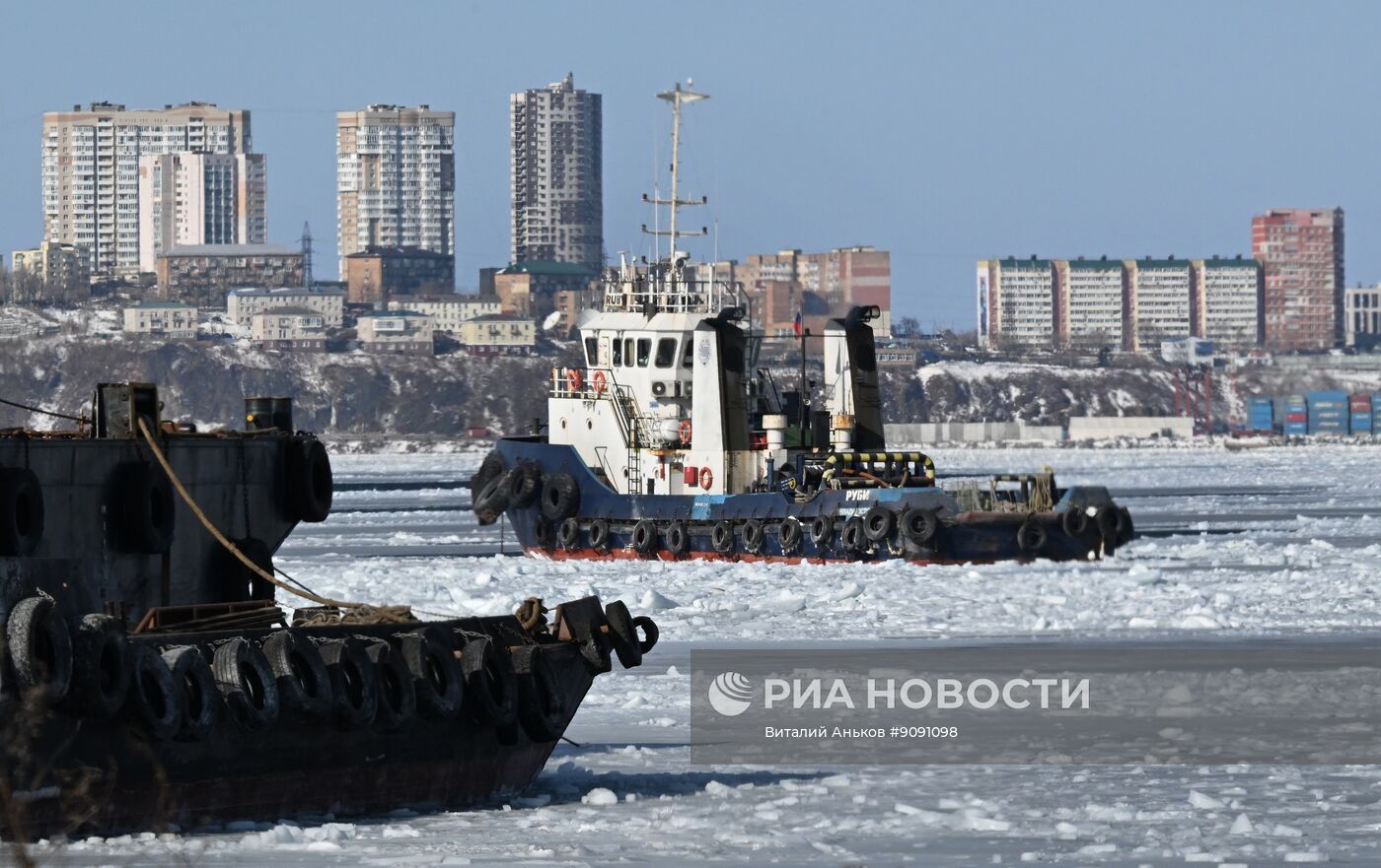 Ледовая обстановка в акватории Владивостока