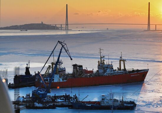 Ледовая обстановка в акватории Владивостока