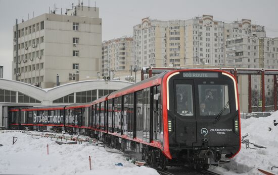 Тестирование беспилотного поезда метро в Москве