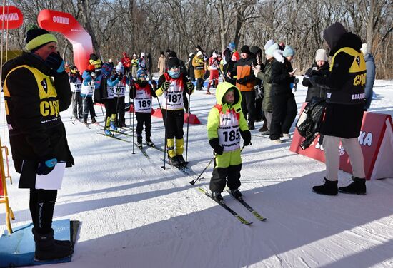 Лыжный забег "Русская гонка" во Владивостоке