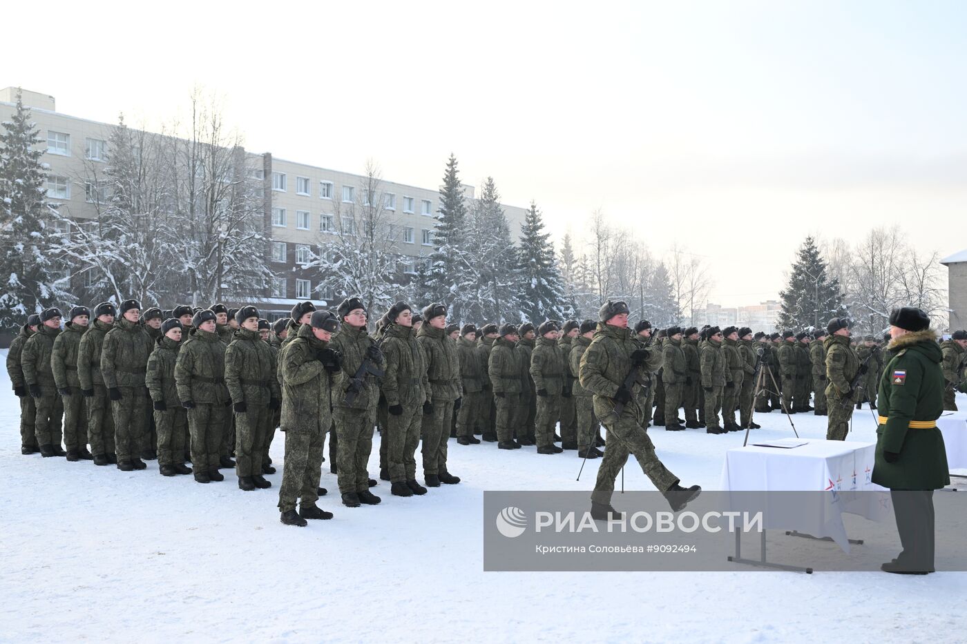 Принятие присяги в военной школе поваров в Наро-Фоминске