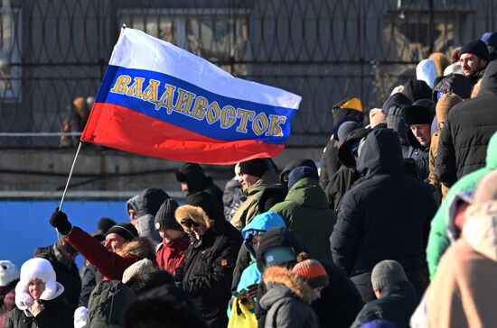 Ледовый спидвей во Владивостоке