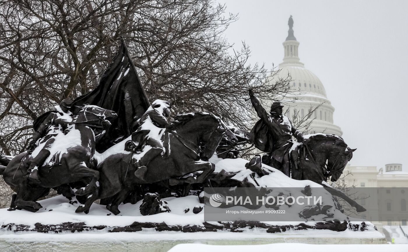 Снег в Вашингтоне