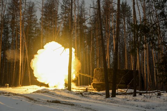 Боевая работа танкистов группировки войск "Запад" в ЛНР