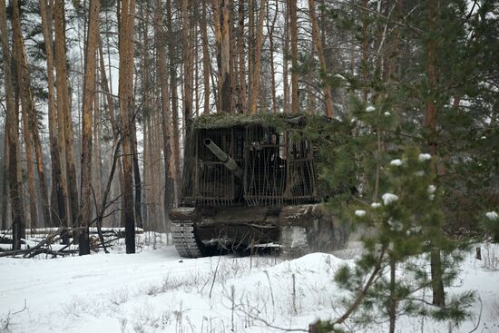 Боевая работа танкистов группировки войск "Запад" в ЛНР
