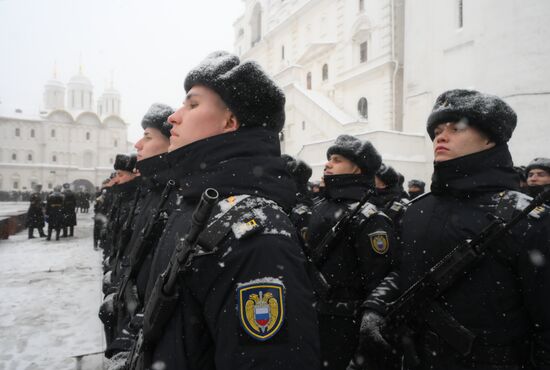 Церемония приведения к присяге новобранцев Президентского полка ФСО России 