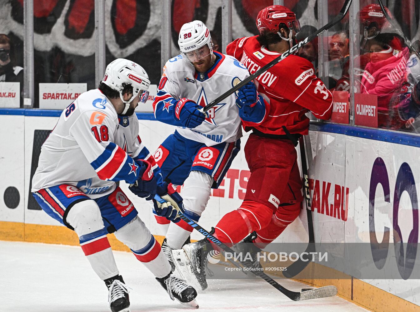 Хоккей. КХЛ. "Спартак" (Москва) - СКА (Санкт-Петербург)