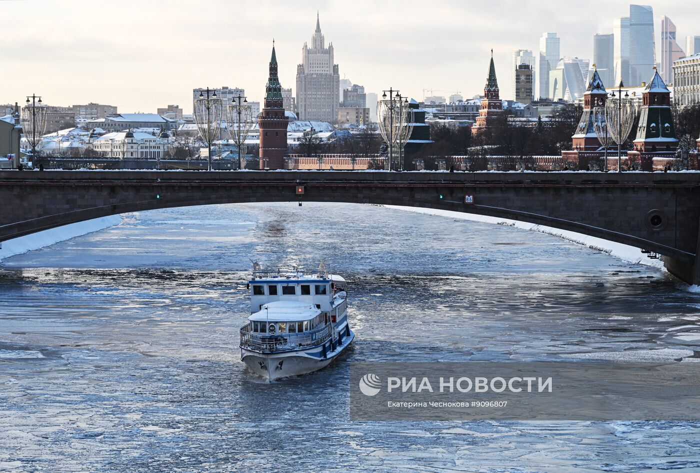 Морозная погода в Москве
