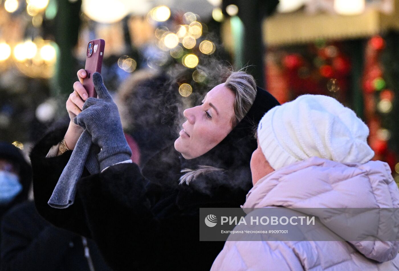 Морозная погода в Москве