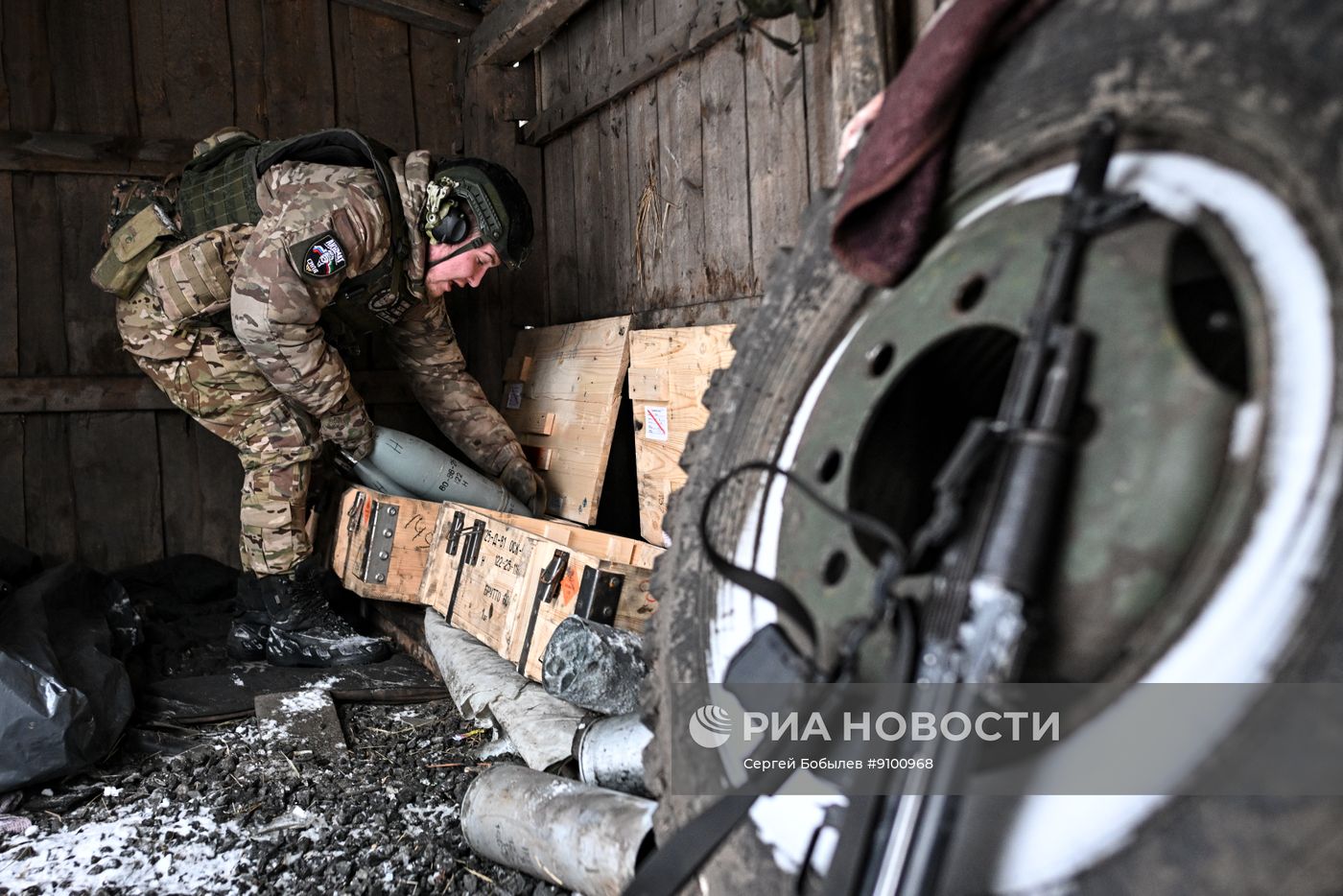 Боевая работа расчета гаубицы Д-30 спецназа "Ахмат" на Сумском направлении