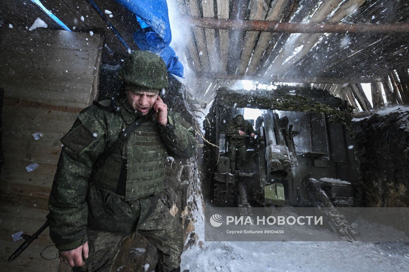 Боевая работа расчета пушки "Гиацинт-С" 29-го артиллерийского полка на Харьковском направлении СВО