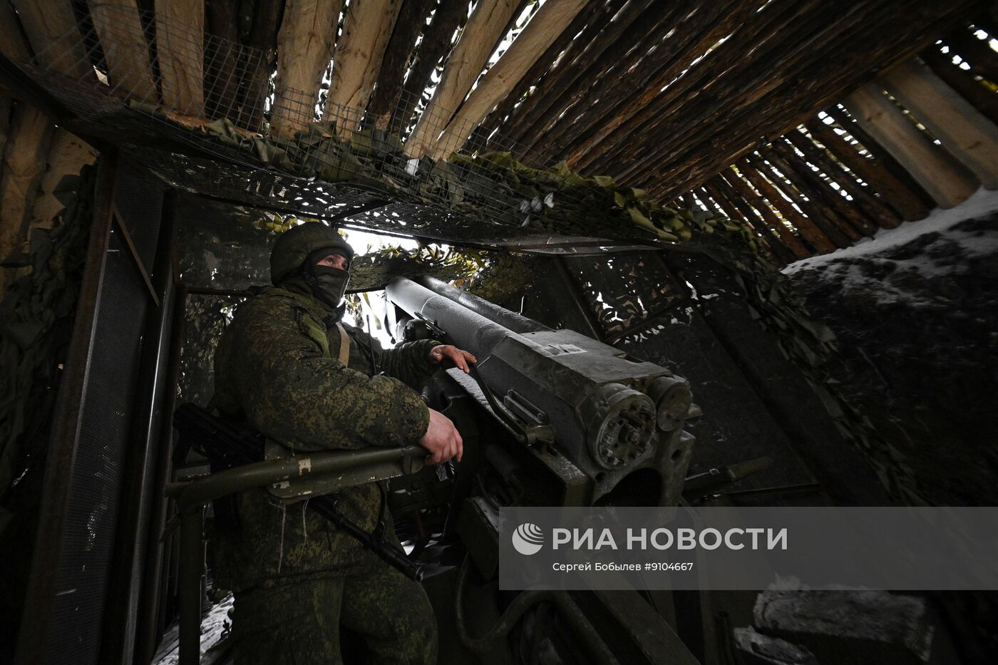 Боевая работа расчета пушки "Гиацинт-С" 29-го артиллерийского полка на Харьковском направлении СВО