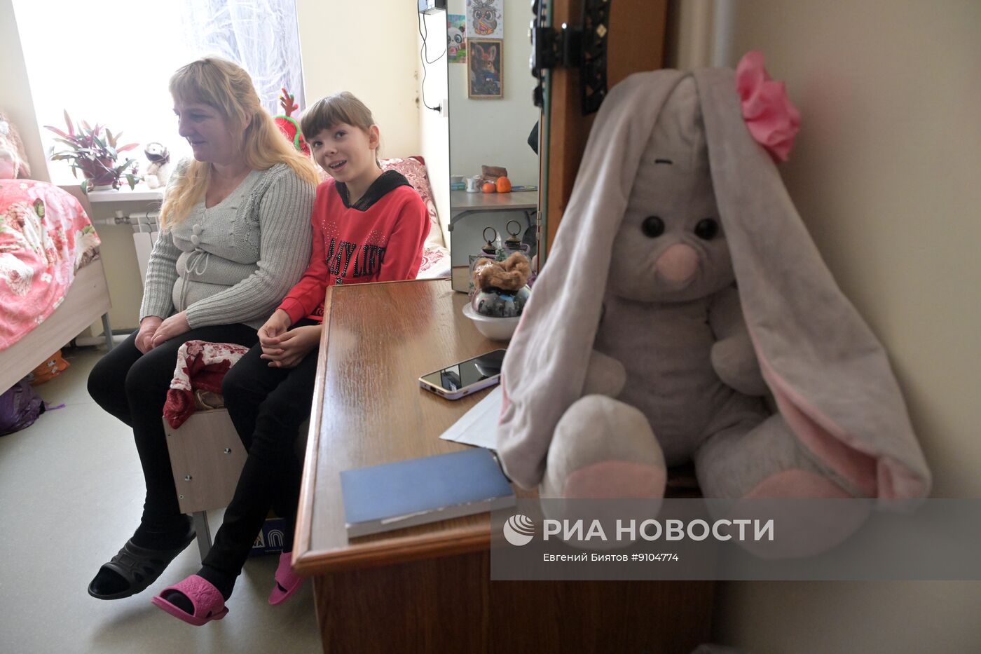 Пункт временного размещения беженцев из Северска в ЛНР