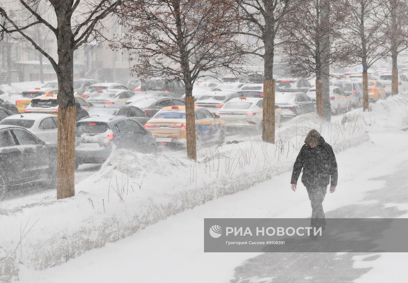 Снегопад в Москве