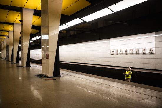 Выездная художественная сессия проекта "Искусство в метро" в Москве