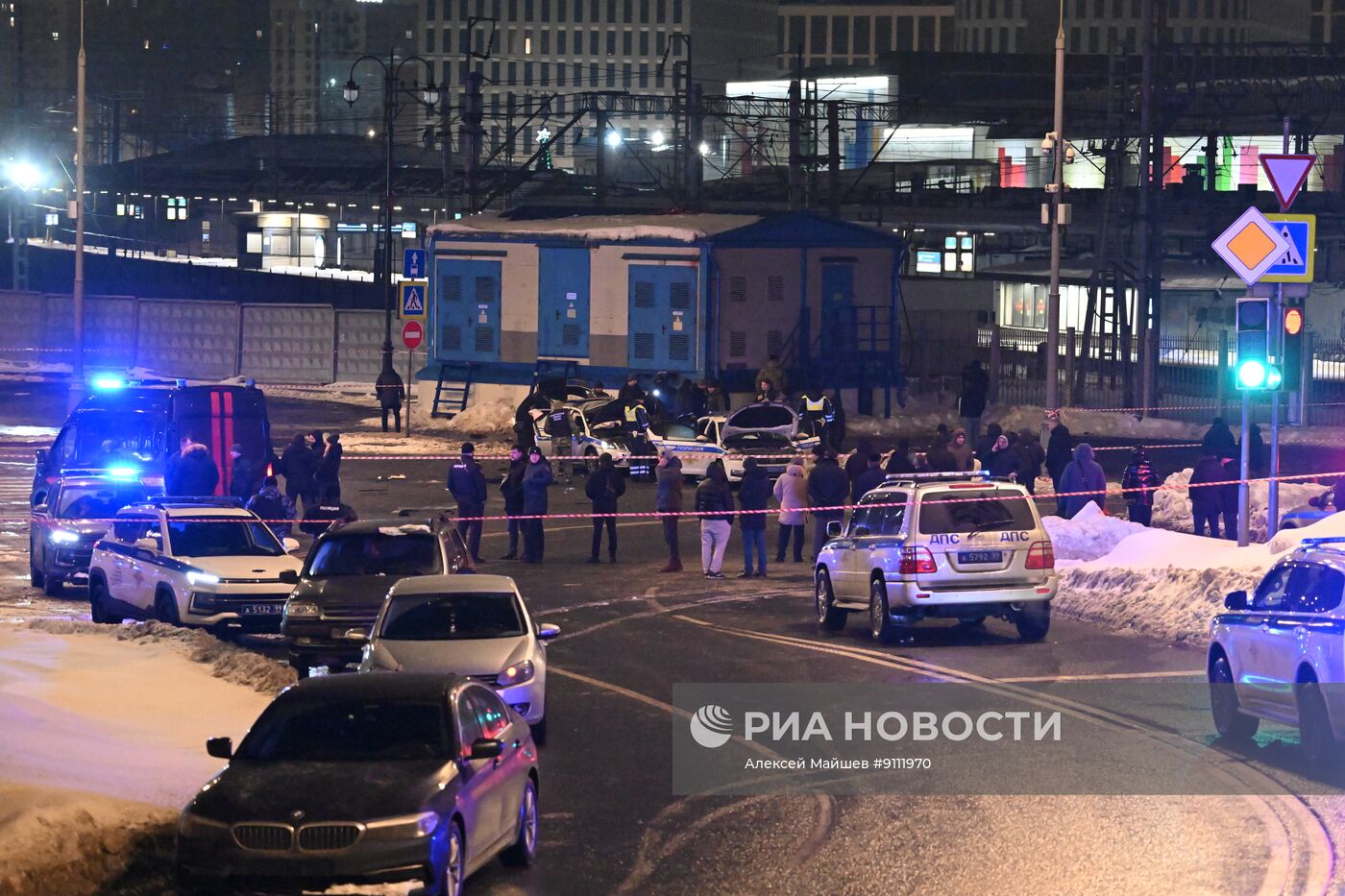Взрыв автомобиля на площади Савеловского вокзала