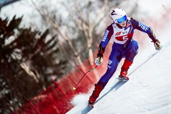 Горнолыжный спорт. Кубок России. Финал. Супер-гигант 