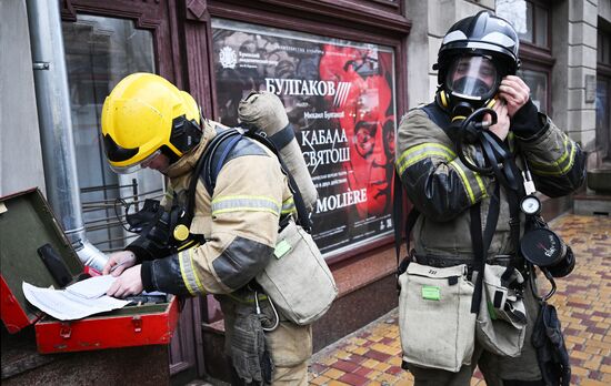  Пожарно-тактические учения МЧС в Симферополе