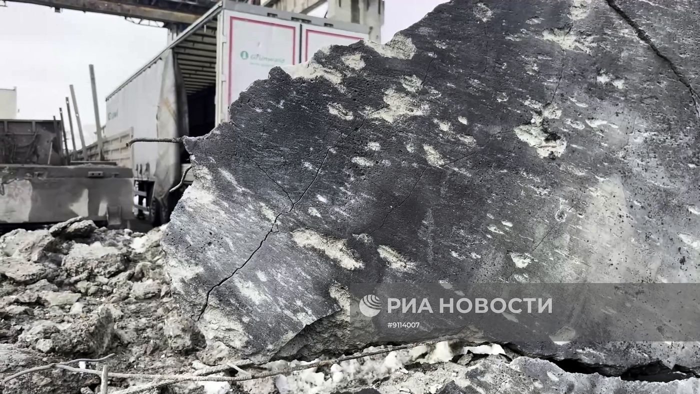 Последствия атаки украинского БПЛА на Курск