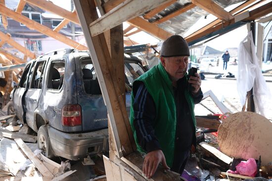 Последствия атаки беспилотников ВСУ на Новороссийск