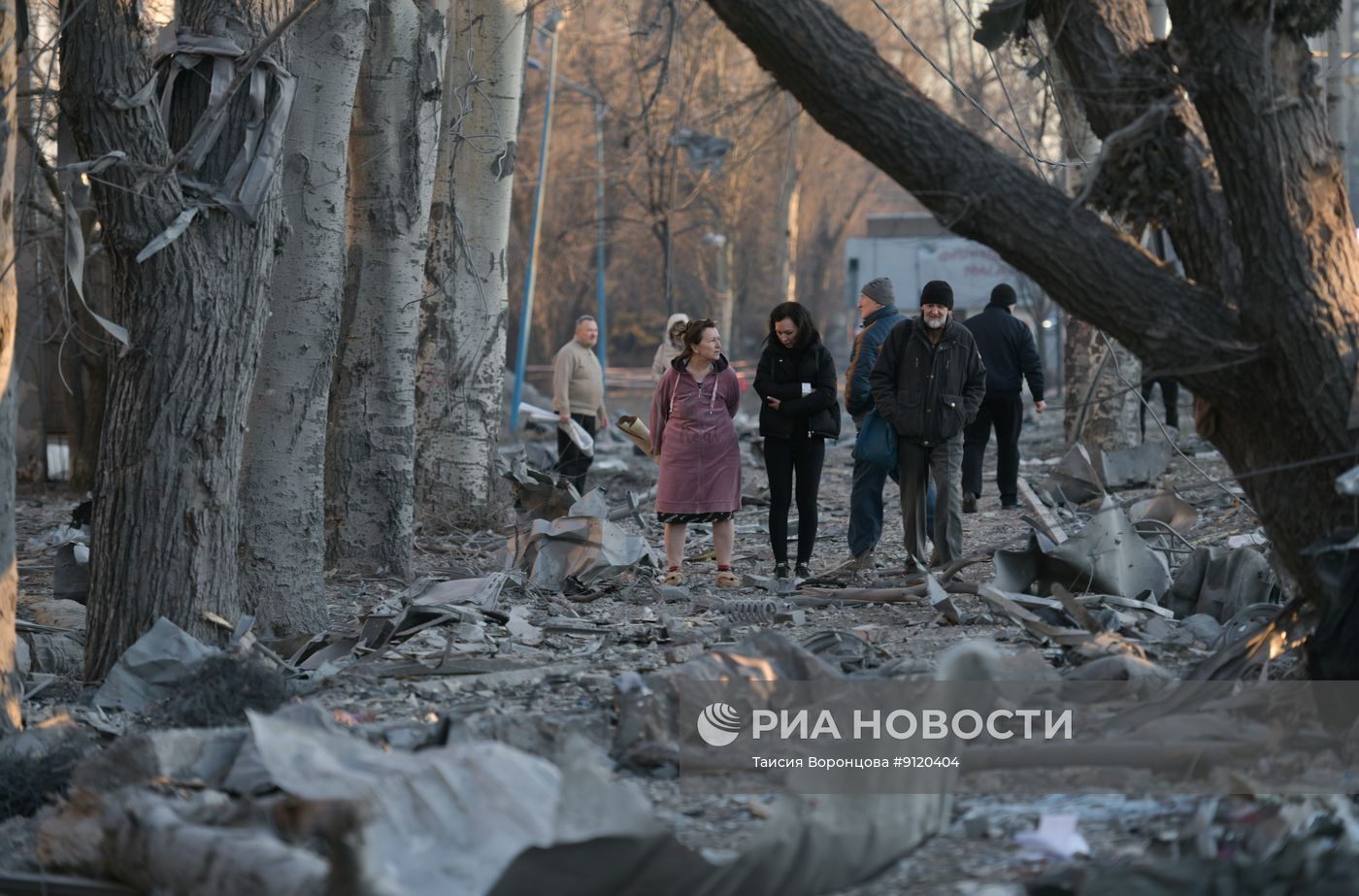 Последствия обстрела Донецка