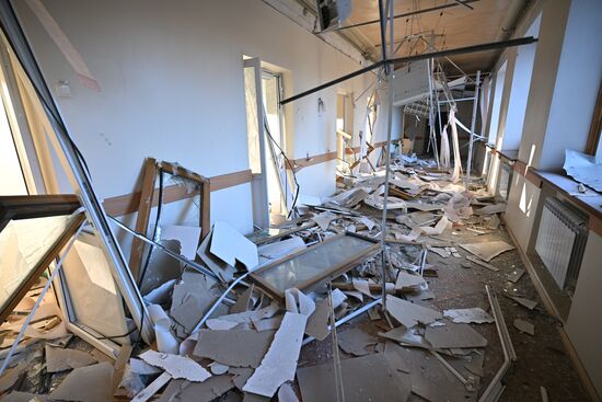 Последствия обстрела Донецка