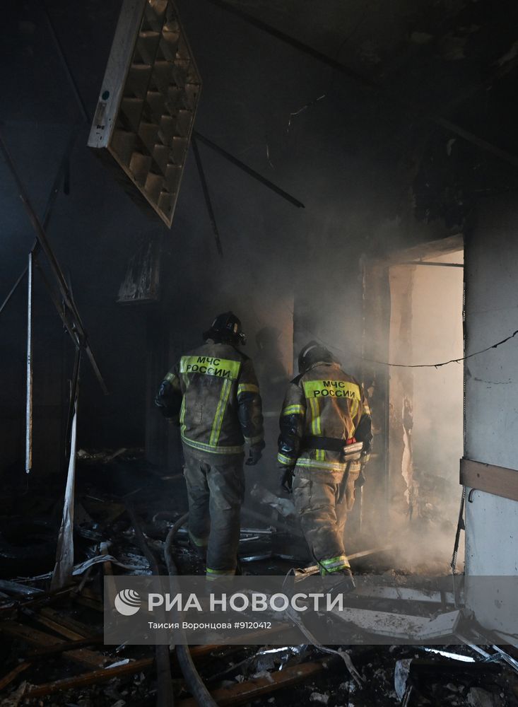 Последствия обстрела Донецка