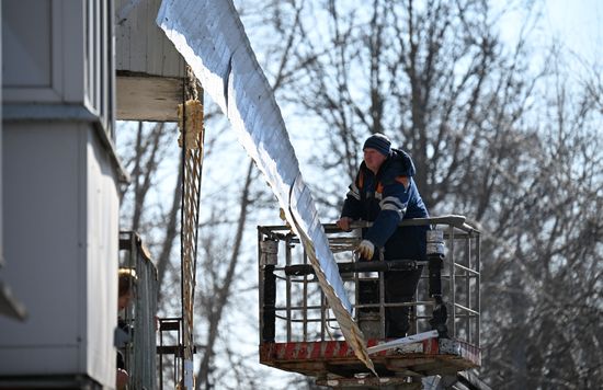 Последствия ракетного удара ВСУ по Брянску