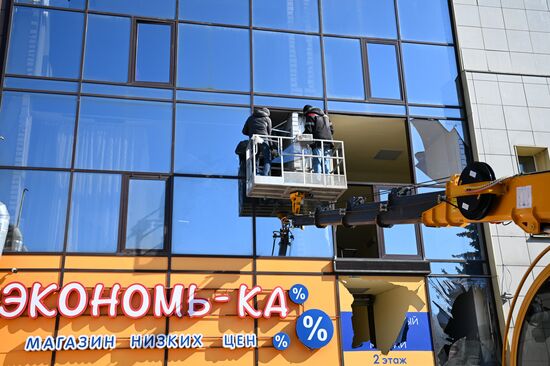 Последствия ракетного удара ВСУ по Брянску