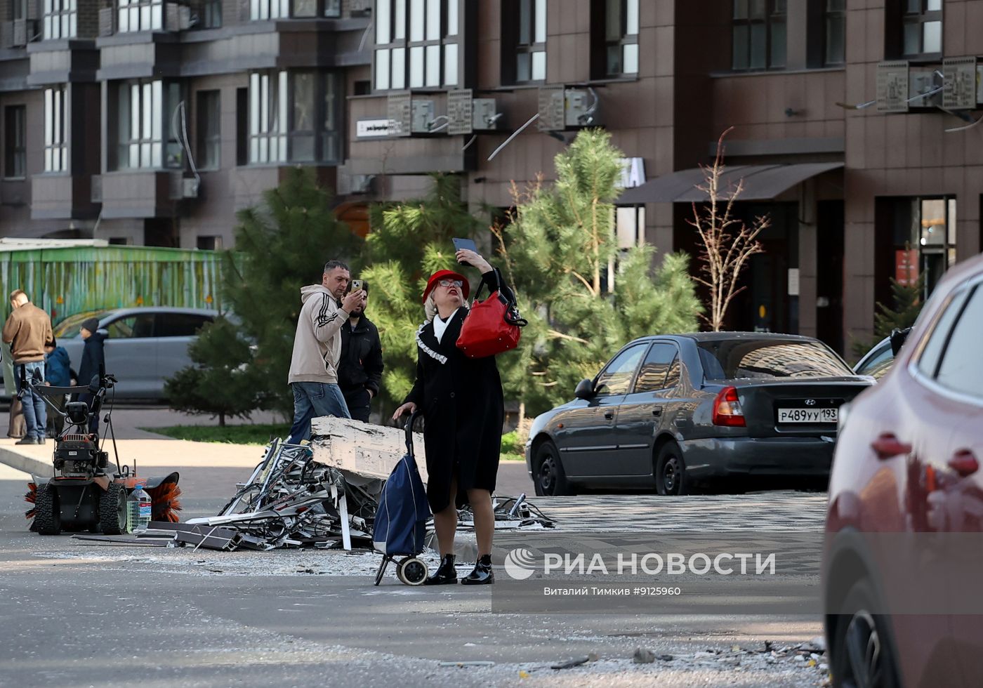 Последствия атаки беспилотников в Краснодаре