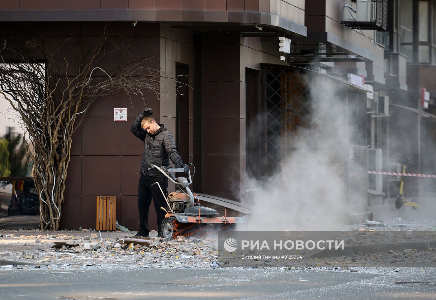 Последствия атаки беспилотников в Краснодаре