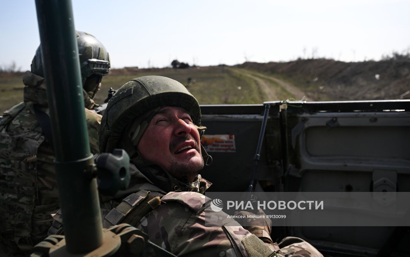 Подготовка военнослужащих ВС РФ на полигоне на Запорожском направлении СВО
