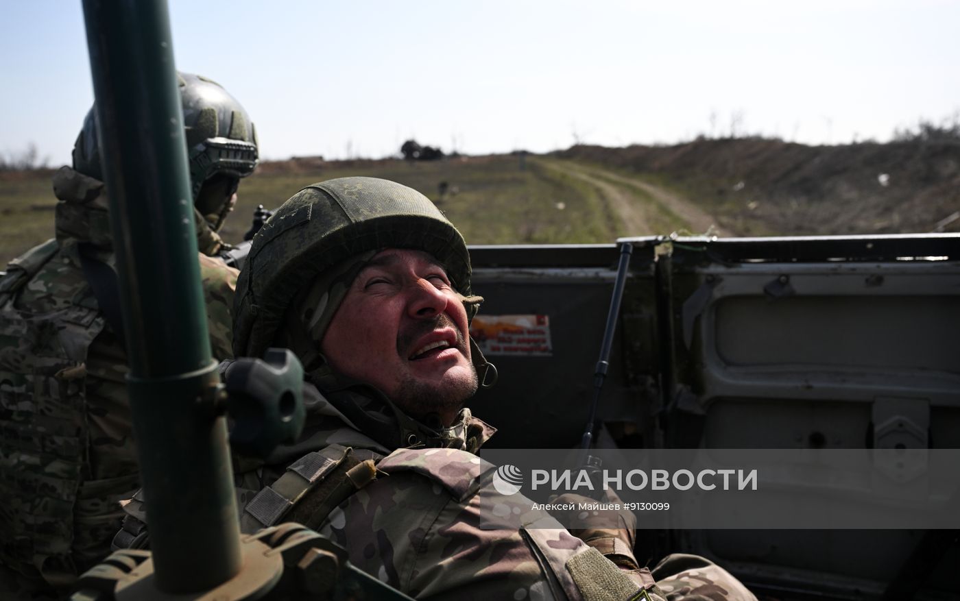 Подготовка военнослужащих ВС РФ на полигоне на Запорожском направлении СВО