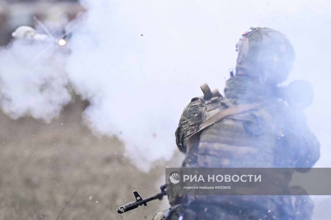 Подготовка военнослужащих ВС РФ на полигоне на Запорожском направлении СВО
