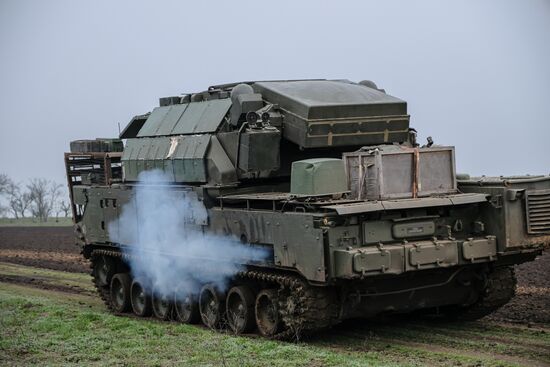 Боевая работа расчёта ЗРК "Тор-М2" на Запорожском направлении
