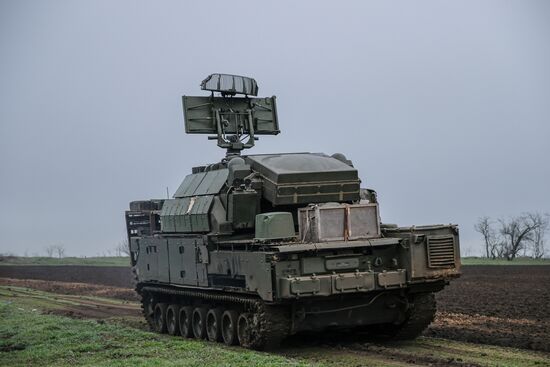 Боевая работа расчёта ЗРК "Тор-М2" на Запорожском направлении