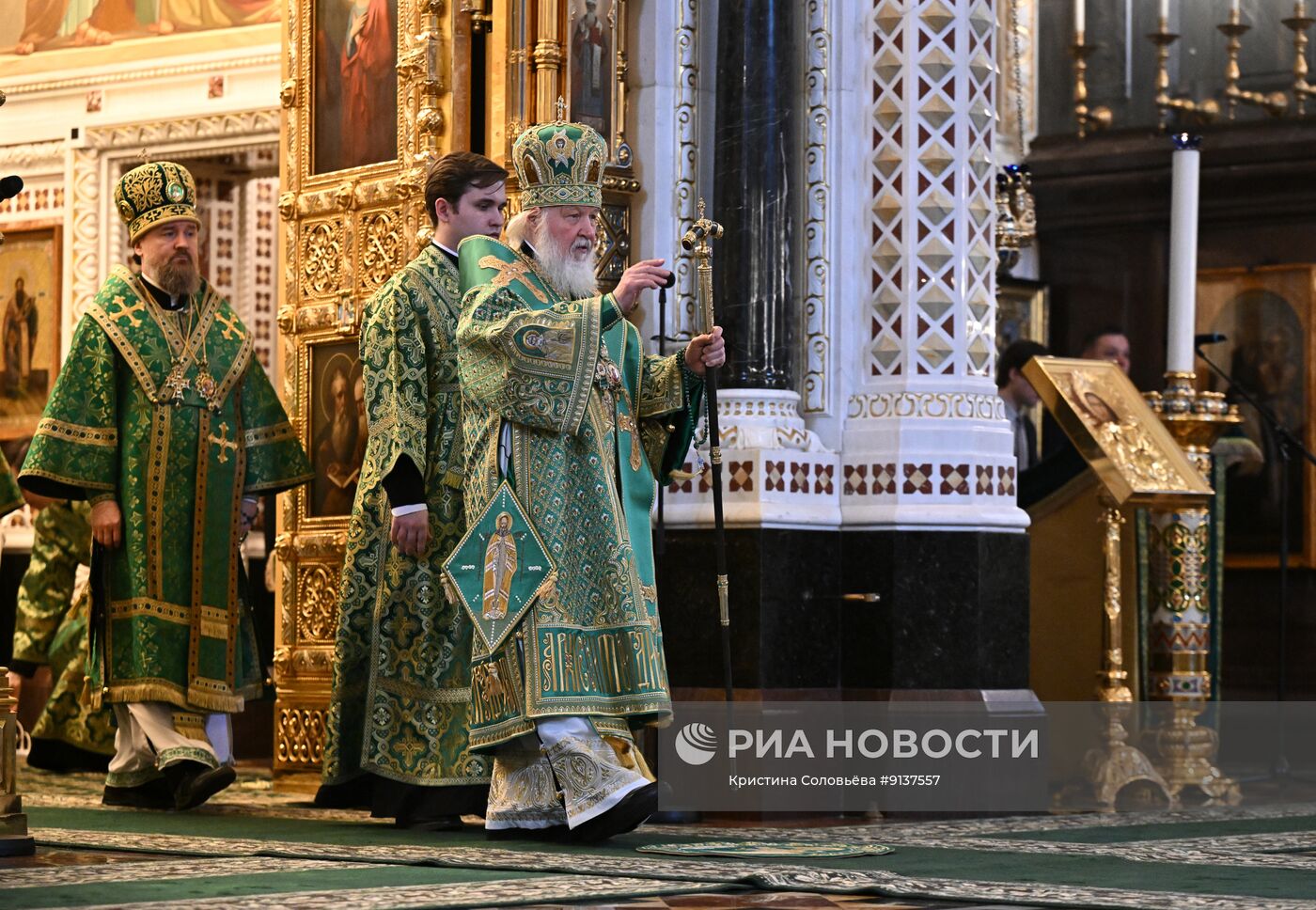 Патриаршее служение в канун Вербного воскресенья