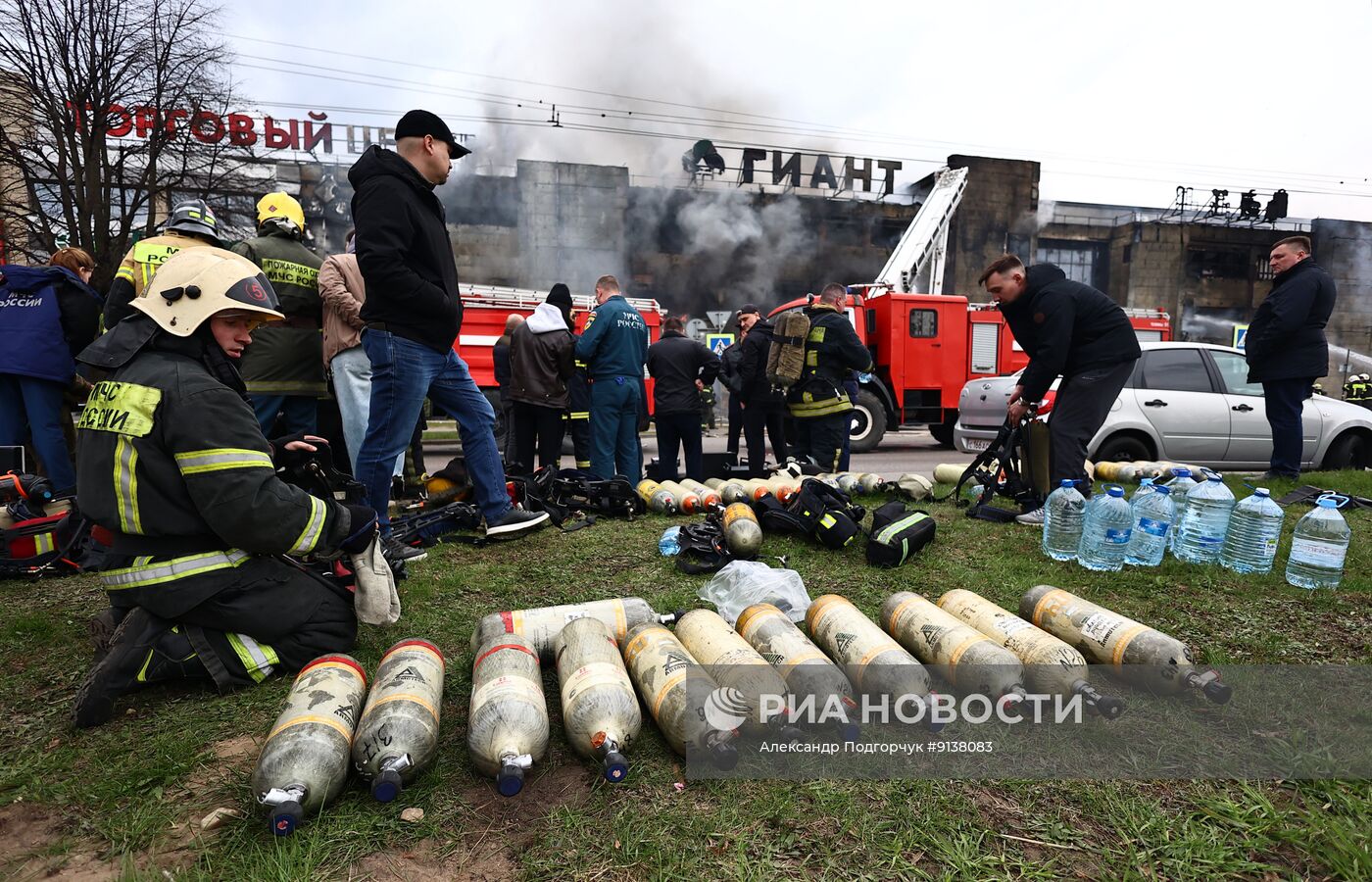 Пожар в торговом центре в Калининграде